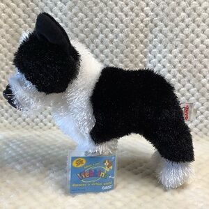 GANZ Webkinz Plush Boston Terrier Dog HM173 Stuffed animal Toy with Code